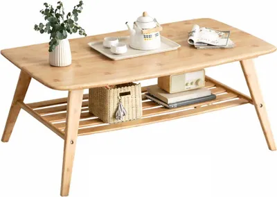 Image de Table basse Reini - 120x60x50cm - Bois de bambou