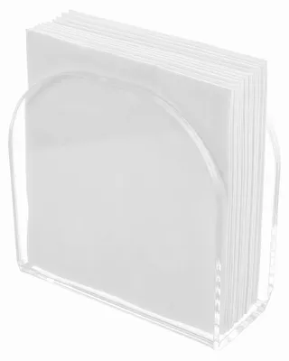 Productafbeelding van Servetdispenser - Vrijstaand model - Geschikt voor keuken en restaurant - Wit - 12x12x5 cm