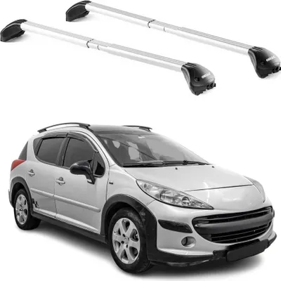 Image de Barres de toit pour Peugeot 207 Wagon 2007-2013 5P Gris Argenté 2 pièces ABE