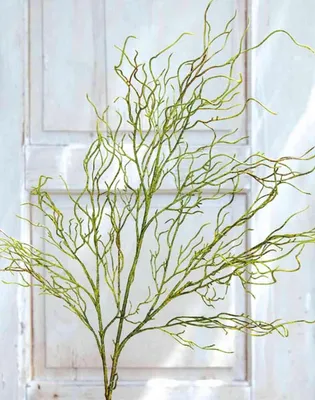 Produktbild von artplants.de Künstlicher Weidenzweig Sylas, grün-gelb, 105cm - Deko Weidenzweig