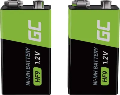 Image de Green Cell GR18 Pile domestique Pile rechargeable 9V nickel-métal hydrure (NiMH)