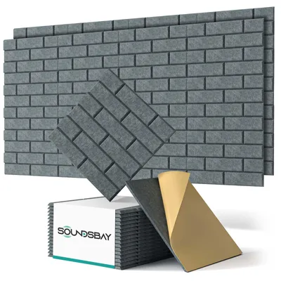 Immagine prodotto di Pannelli acustici, 18 pezzi, grigio scuro, 30x30x0,9 cm, isolamento acustico per studi