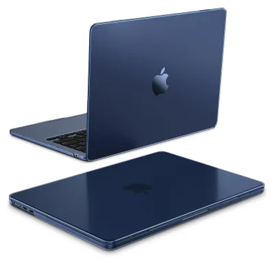 Produktbild von Fintie Hülle Kompatibel mit MacBook Air 13.6 Zoll M5 M4 M3 M2 A3449 A3240 A3113 A2681 (2026-2022), [100% Entspricht der Offiziellen Farbe] Premium Ultradünne Matte Hartschale Schutzhülle, Mitternacht