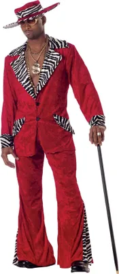 Produktbild von Macho Pimp Kostüm rot Größe: XL