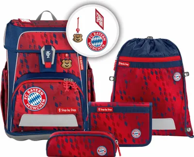Produktbild von Step by Step Cloud FC Bayern brašnová sada 5 dílů Mia San Mia červená