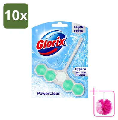 Produktbild von 10 x Glorix Power Clean Hygiëne Toilethänger - Sparpackung - 10 Stücke
