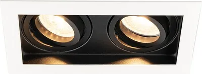 Produktbild von hoftronic LED Einbaustrahler 4W GU10 2700K Dimmbar Weiß Schwarz