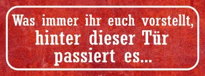 Produktbild von vianmo Holzschild 10x27 cm hinter dieser Tür passiert es Dekoration