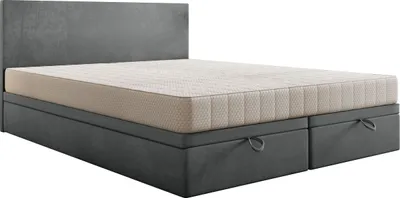 Produktbild von TRADA Siesta Boxspringbett 180x200 mit Bettkasten und Pocket-Matratze Grau