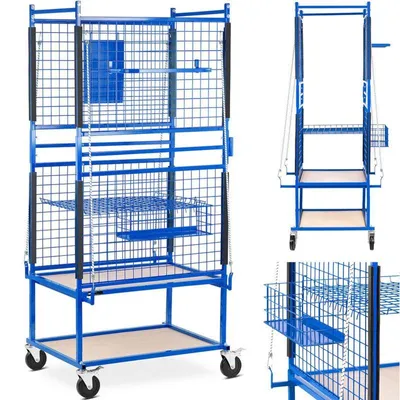 Obrázek produktu pro Vozejek – Pracovní vozík – Úložný vozík – Robustní ocelová konstrukce – Nosnost 220 kg