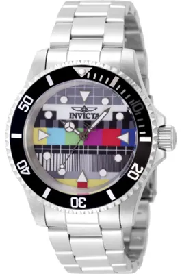 Produktbild von Invicta Pop Art 49062 Herrenuhr - Quarzwerk - Edelstahl mit mehrfarbigem Zifferblatt - 40 mm