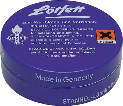 Produktbild von Lötfett für Weichlötungen 100g Dose korrosionsbeständig spritzfrei Modell 150232