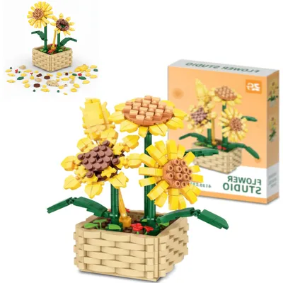 Immagine prodotto di Set di costruzioni Lebula, 550 elementi, bouquet di fiori, girasoli