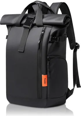 Produktbild von Wasserdichter 28L Rolltop Rucksack Schwarz für Reise Sport