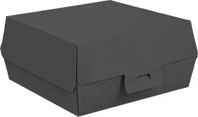 Obrázok produktu pre Termobox na hamburgery, čierny, veľkosť "L", 14,2 x 13,7 x 6,1 cm, 50 kusov.