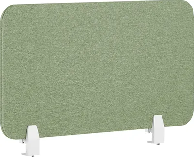 Produktbild von BELIANI Schreibtisch Trennwand Hellgrün Stoff PET Kunststoff 72 x 40 cm zum Aufstellen Klemmen Schallschutz Sichtschutz Pinnwand Büro Home Office