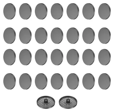Image de Boutons en métal - Lot de 30 pièces à coudre - Pour vêtements et travaux manuels - Diamètre : 25 mm - Couleur : Noir