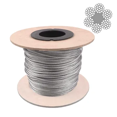 Produktbild von Forstseil Kranseil Verzinktes Stahlseil 8 mm (6x19) Seiltrommel 100m