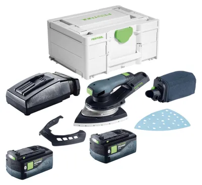 Produktbild von Festool DTSC 200-Basic Akku Deltaschleifer 18 V 145 x 195 mm Brushless + 2x Akku 5,0 Ah + Ladegerät + Systainer