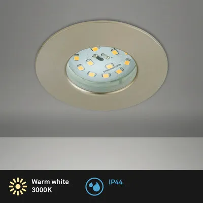 Produktbild von LED Einbauleuchte IP44 1x5W 400 lm 3000 K nickel/matt Ø 7,5/6 cm 230V