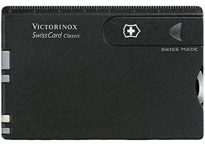 Produktbild von Victorinox Multitool SwissCard in Lederetui grau-schwarz 0.7133.V