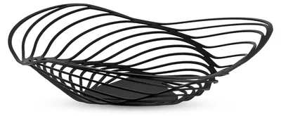 Fruchtschale aus Edelstahl, schwarz, Ø 33 cm, 1 Stück