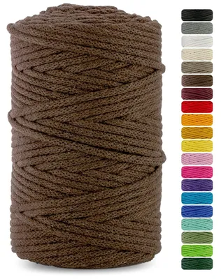 Makramee-Garn braun 5 mm 100 m Baumwollkordel