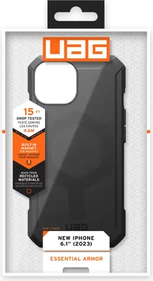 Produktbild von Urban Armor Gear Essential Armos Magsafe, Cover, Apple, iPhone 15, 15,5 cm (6.1"), Schwarz