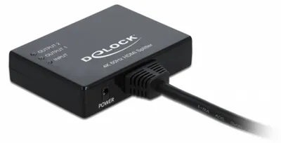 Immagine prodotto di DELOCK HDMI Splitter 1 x HDMI in > 2 x HDMI out 4K 60 Hzm