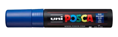 Obrázek produktu pro POSCA uni PC-17K, 1 kusů, Modrá, Rozšířený hrot, Černá, Modrá, 1,5 cm, Inkoust na vodní bázi