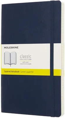 Produktbild von Moleskine Notizbuch, Format Large/A5, kariert, mit weichem Einband, Farbe: Saphir