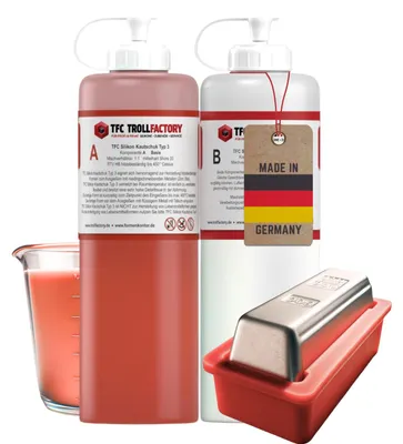 Silikonkautschuk Typ 3, 500 g (2x250 g), hitzebeständig bis 450 °C