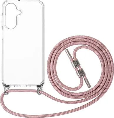 Zdjęcie produktu dla Etui na telefon Galaxy A26 5G Fixed Pure Neck, przezroczyste z różową smyczą