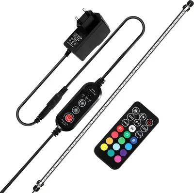 Immagine prodotto di Jopassy 92,5 cm LED acquario lampada serbatoio luce RGB dimmerabile illuminazione subacquea con telecomando