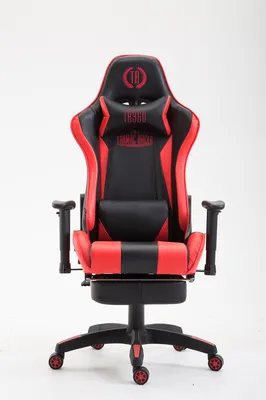 Produktbild von CLP Gaming Bürostuhl Boavista Kunstleder mit/ohne Fußablage schwarz/rot