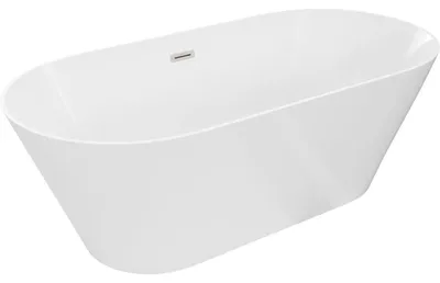 Obrázek produktu pro Mexen Luna Slim volně stojící vana 170 x 75 cm, bílá, přepad kartáčovaný nikl - 52041707500-97