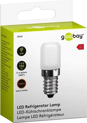 Produktbild von Goobay LED-Kühlschranklampe, 1,8 W, warm-weiß - Sockel E14, ersetzt 15 W, warm-weiß, nicht dimmbar