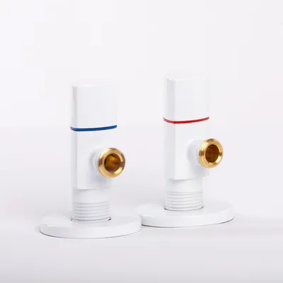 Produktbild von Schlösser Sanitär-Eckventil-Set, 2-teilig (Blau/Rot), DN15 1/2" x 3/8" AG, Messing, Weiß (Art. 606000117LM)