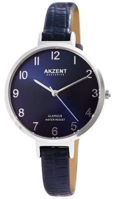 Produktbild von AKZENT EXCLUSIVE Damenuhr mit Band aus Kunstleder, IP Plattierung