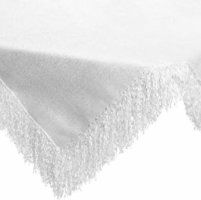Produktbild von EUROFIRANY | Tischdecke - 85x85 cm - Weiß - Elegant - Mit Fransen - Pflegeleicht