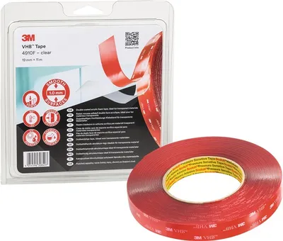 Produktbild von 3M VHB Hochleistungsklebeband 4910F, 19 mm x 11 m doppelseitig klebend, anpassungsfähig für schwierig zu - 1 Stück (4910F/IPS)