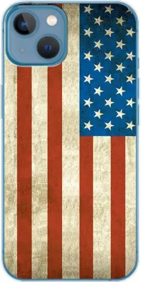 Produktbild von König Design Hülle kompatibel mit Apple iPhone 14 Kunststoff Soft Handyhülle - Handy Case USA Flagge