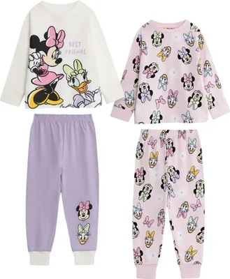 Produktbild von Disney - Schlafanzug mit langer Hose für Mädchen, kurzärmlig (2er-Pack) NS9663 (110) (Bunt)