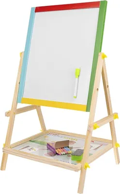 Immagine prodotto di Kruzzel 8905 Lavagna bifacciale multifunzionale per bambini 42 x 35 cm