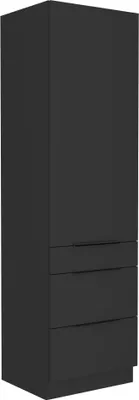 Produktbild von Kondela Lebensmittelschrank Siber 60 DKS-210 3S1F - schwarz