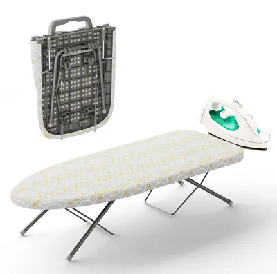 Image de Omgoods - Table à repasser pliable et compacte avec surface antidérapante