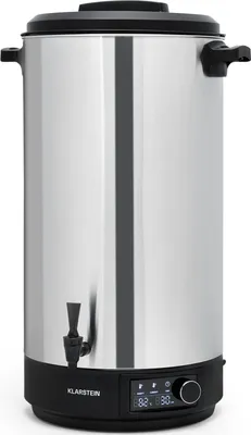 Produktbild von Klarstein automat na zaváranie s kohútikom, 60 L, varič na varenie vína, nerezový varič na varené víno s kohútikom, veľký dávkovač horúcej vody, 2500 W zavárací automat na nápoje a potraviny, elektrický zavárací hrniec, 30 - 100 °C