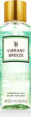 A bottle of Victoria's Secret Vibrant Breeze fragrance mist.