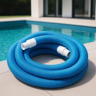 Produktbild von Ø 38mm Poolschlauch 12 Meter mit festen Muffen Saugschlauch Poolsauger Pool Schlauch