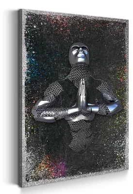 Produktbild von Figur Pop Art Colour Leinwandbild Wandbild 3D Metallfigur Style abstrakt: 100x150x4cm